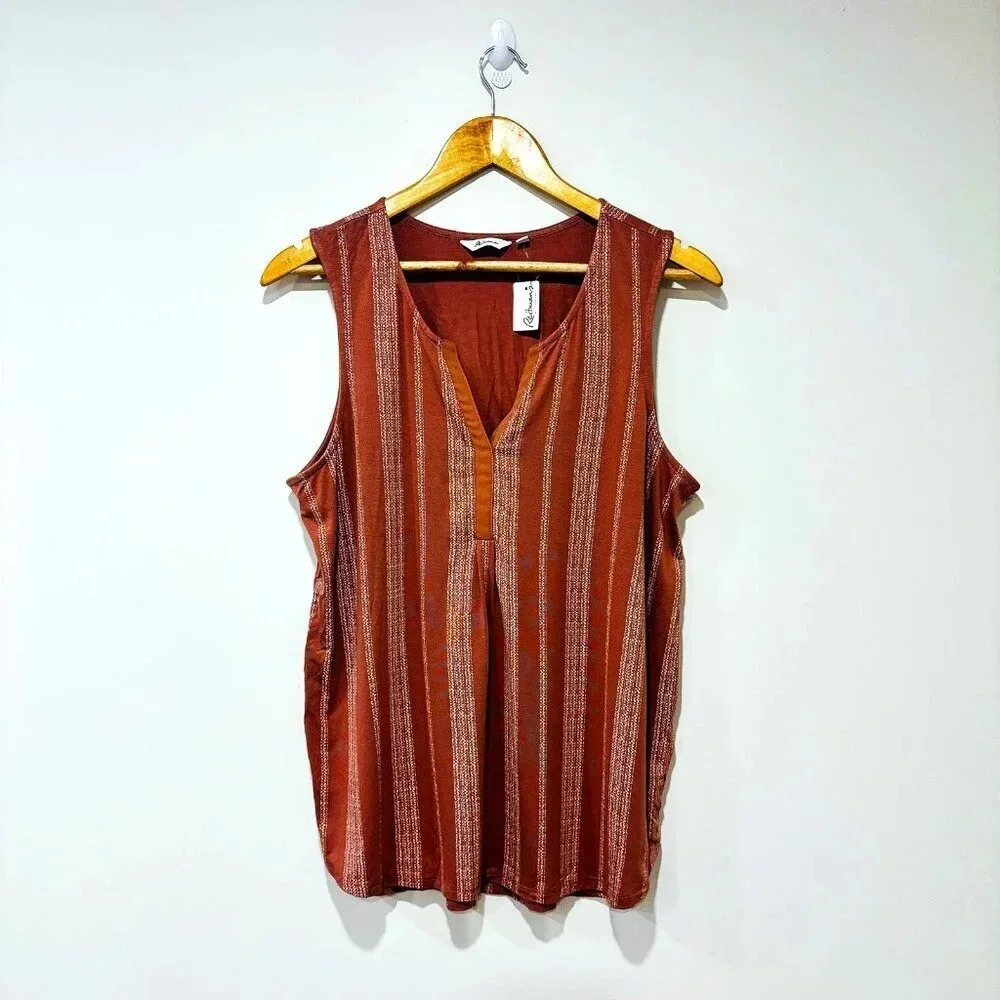 REITMANS Brown  tank top‎ with stripes